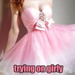 caption for pink dress