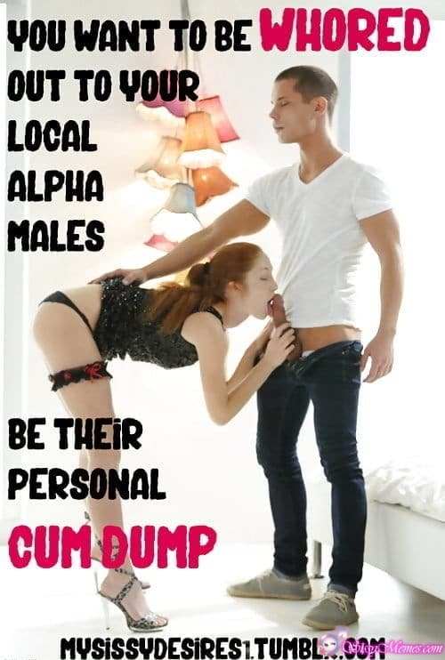 red haired sissy with alphas cock | Sissy Caption