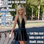 sissy leather captions