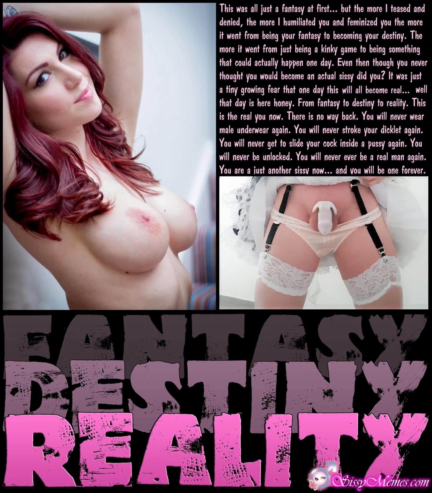 Trap Teen Femboy Chastity sissy caption: This was all just a fantasy at first… but the more I teased and denied, the more I humiliated you and feminized you the more it went from being your fantasy to becoming your destiny. The more it went from...