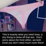 sissy thong sex captions