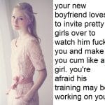 sissy cuffed captions