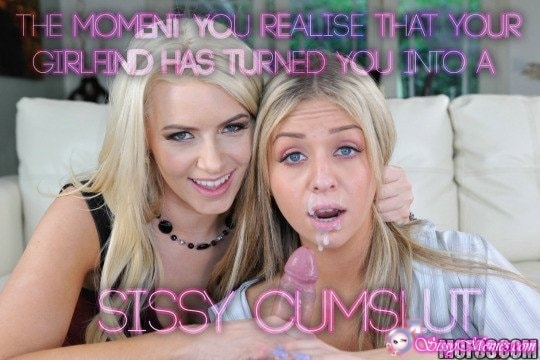 Cum Covered Porn Captions - two blonde sissytrap covered with cum | Sissy Caption