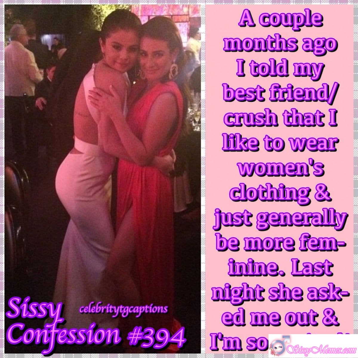 Sexy My Favorite Feminization Femdom sissy caption: Sharing my feminine side with my crush led to an exciting date night—embracing who I am has never felt so thrilling! Excited Sissy Crush Confession Turned Date