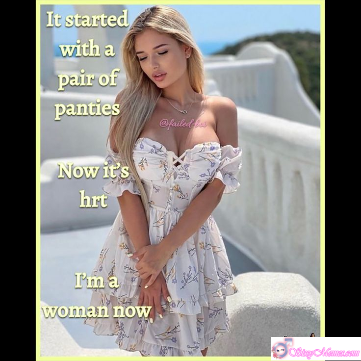 Sexy Feminization Femboy sissy caption: The transformation began with a simple pair of panties and now, through HRT, you’ve fully embraced your womanhood, celebrating your new identity. From Panties to HRT: Becoming a Woman
