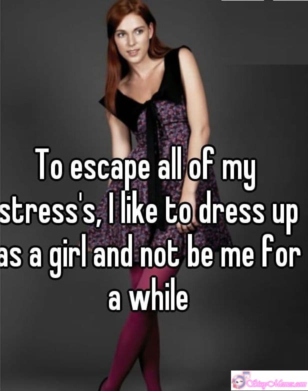 Training Teen Feminization sissy caption: A feminized man in a floral mini dress and thigh-high stockings stands confidently, embodying his role as a submissive crossdresser. My Master’s Little Dress-Up Doll