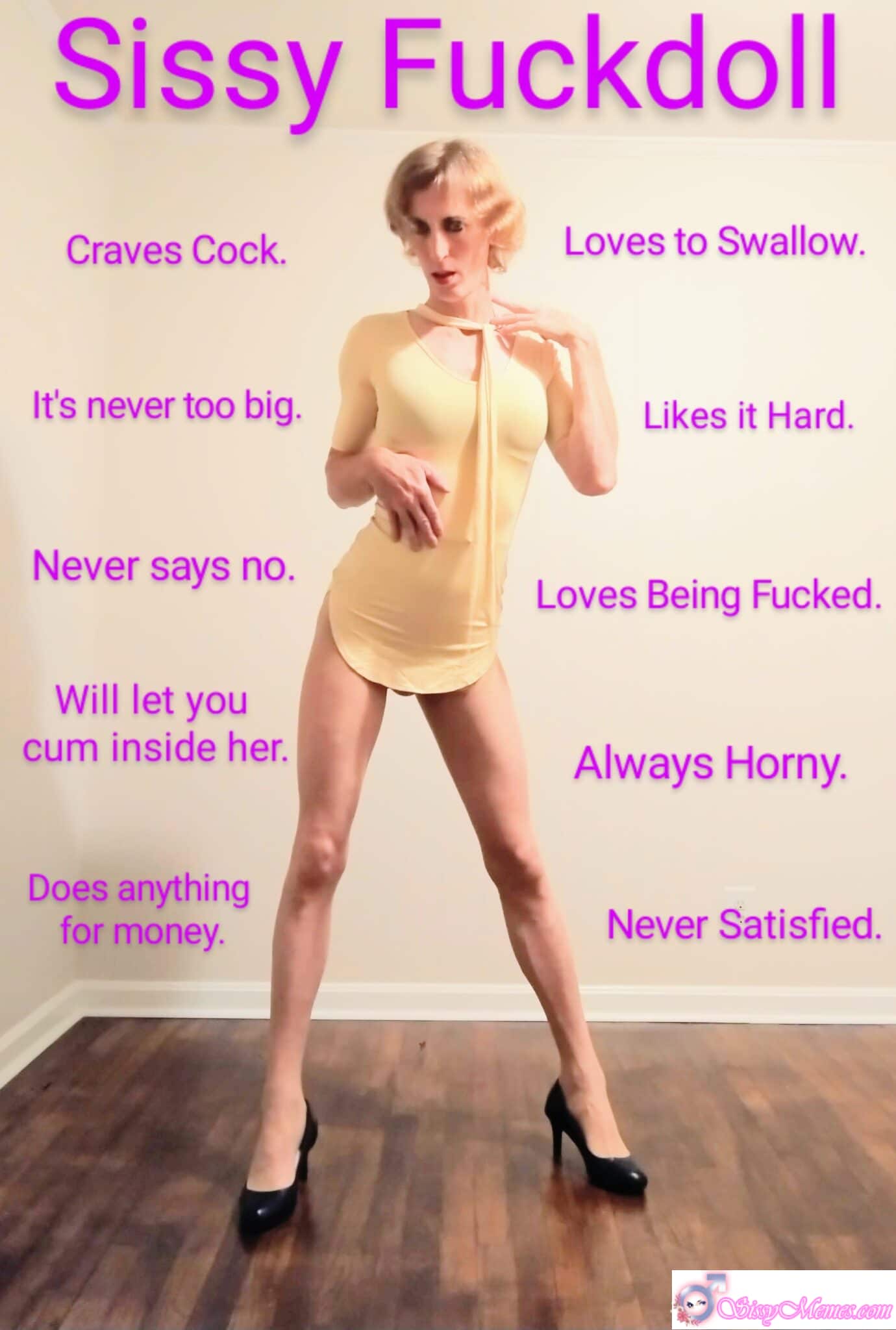 Humiliation Feminization Femboy sissy caption: Sissy fuckdoll craves cock, always horny, ready for bedroom encounter. A Sissy’s Afternoon Delight: Bedroom Encounter
